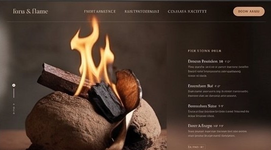 fern & flame — sample interface mock-up