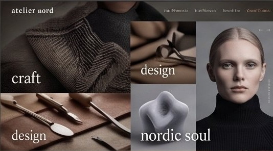 atelier nord — sample interface mock-up