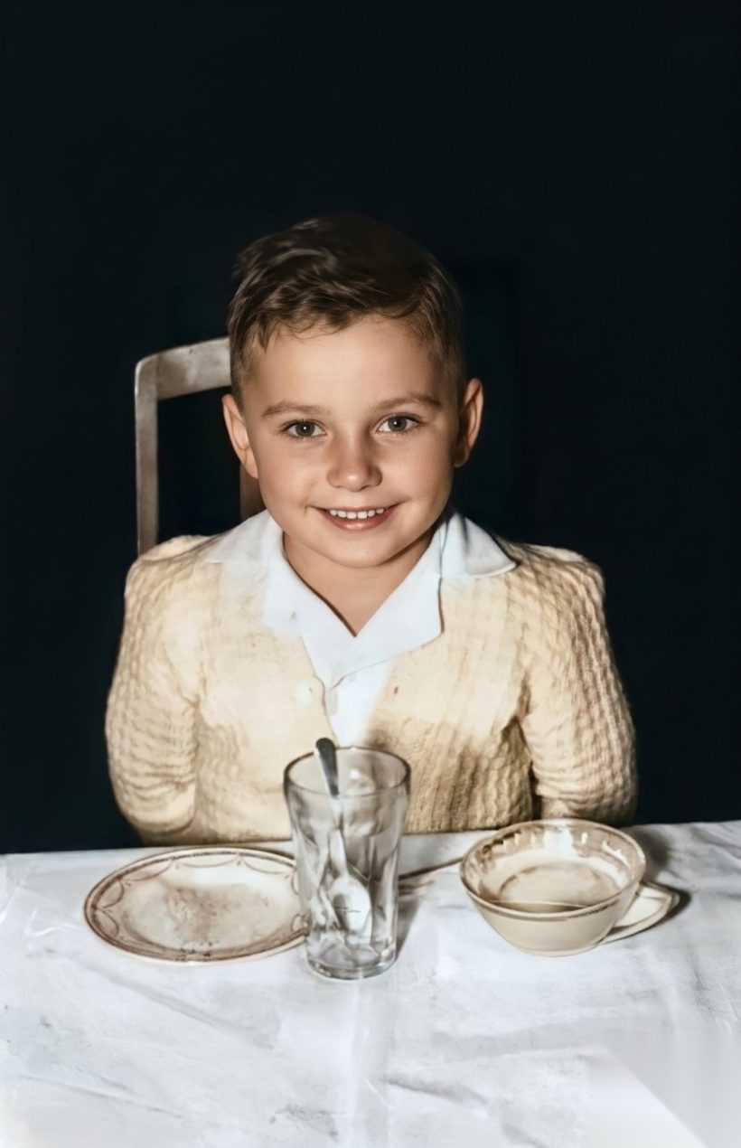 a vintage portrait, fully restored and colourised